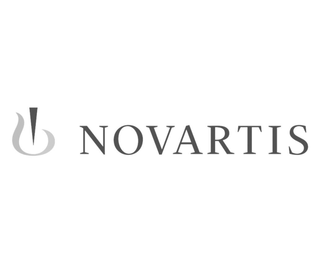 Novartis logo with professional role play.